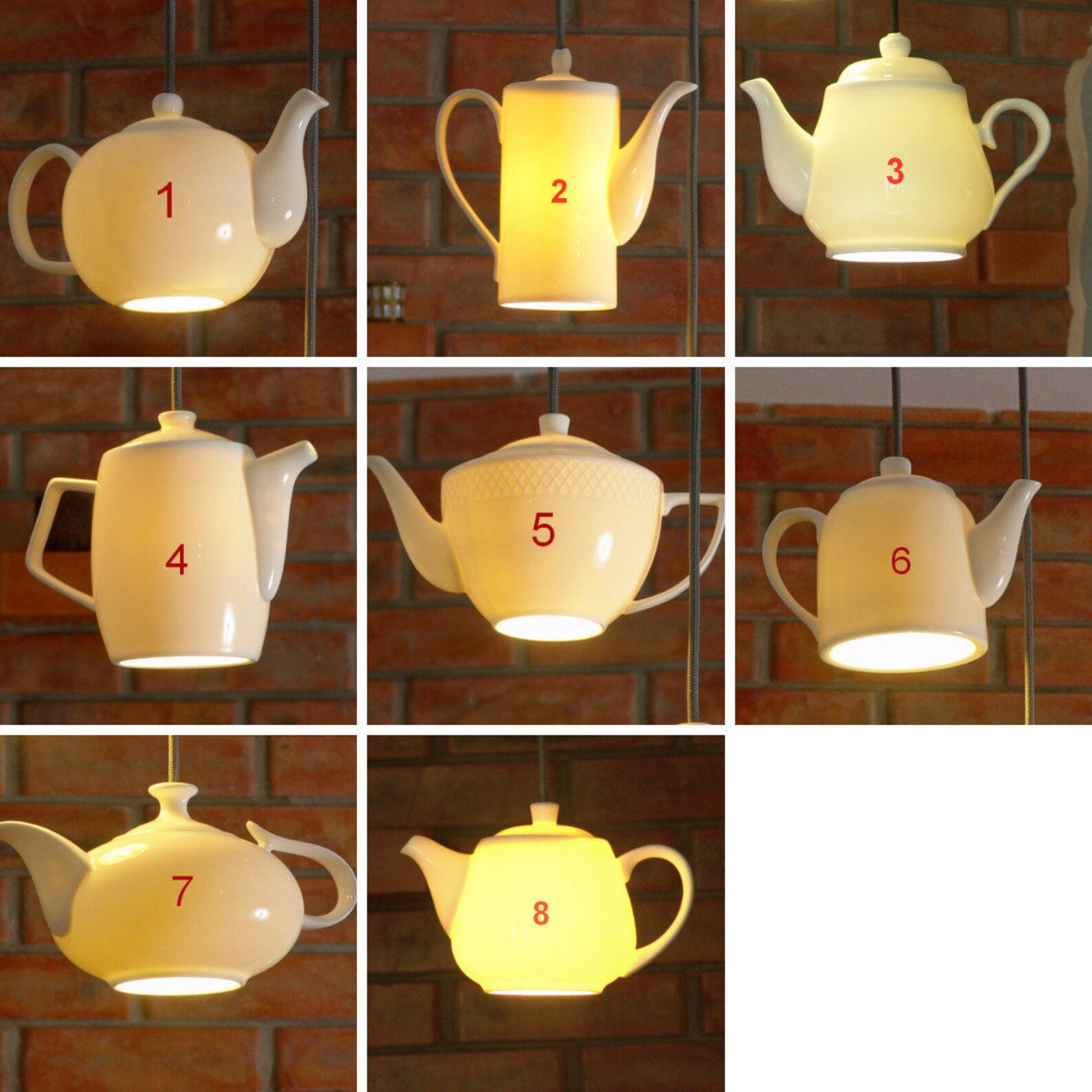 Teapot chandelier double teapot pendant light cafe interior Etsy