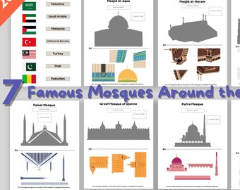 Masjid Cut and Paste Activity: Islamic Homeschool Printable (Ages 7+)