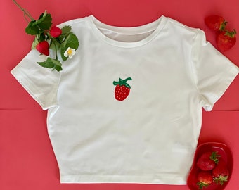 トップス SCULPTOR Strawberry Crop Top MUSINSA | SCULPTOR Strawberry Crop Top White