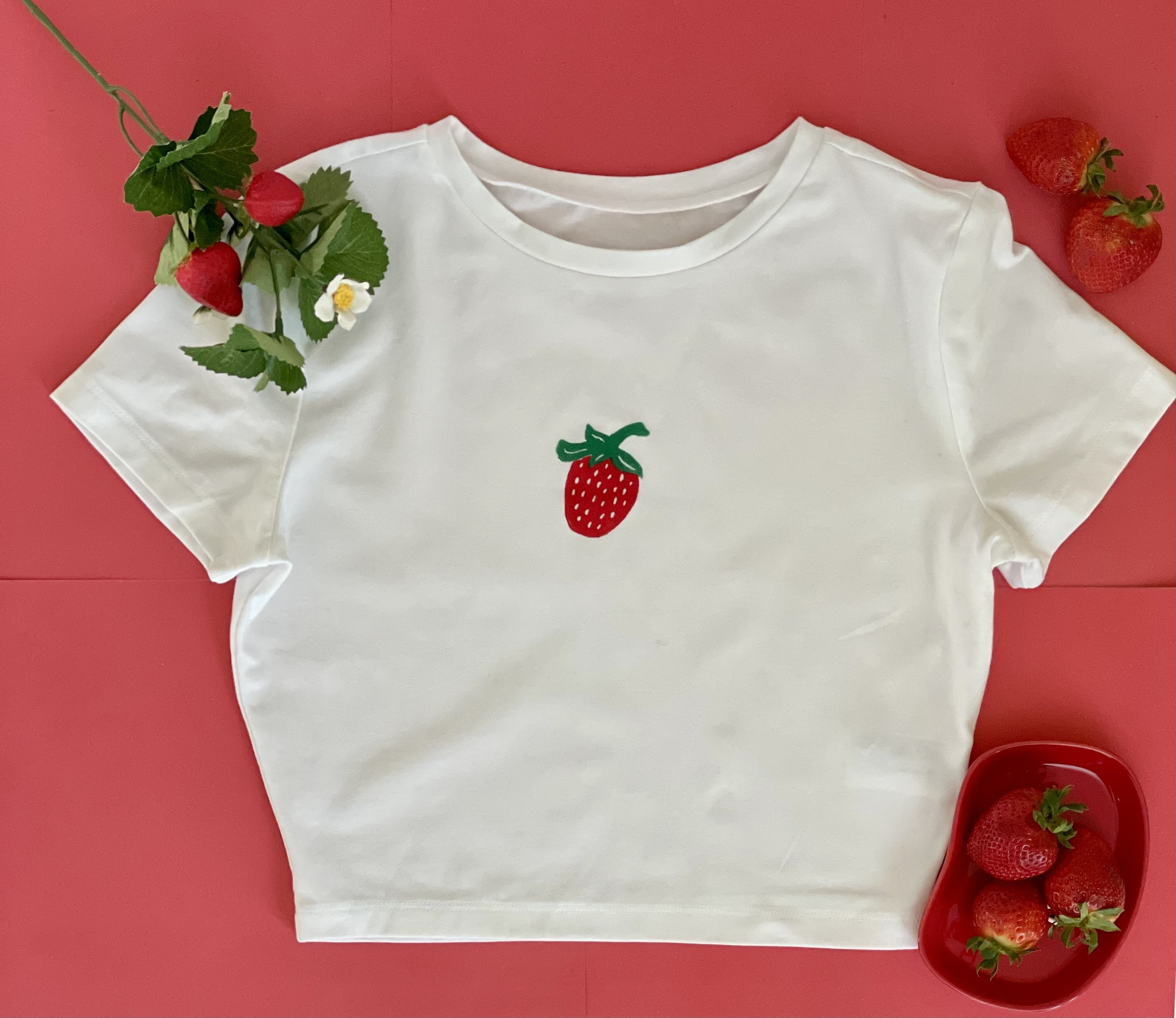 Strawberry Crochet Crop Tank Top, Crochet Tank Top, Crop Top