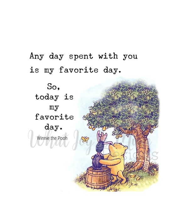 Winnie the Pooh Favorite Day Pooh Fan Home Decor Etsy
