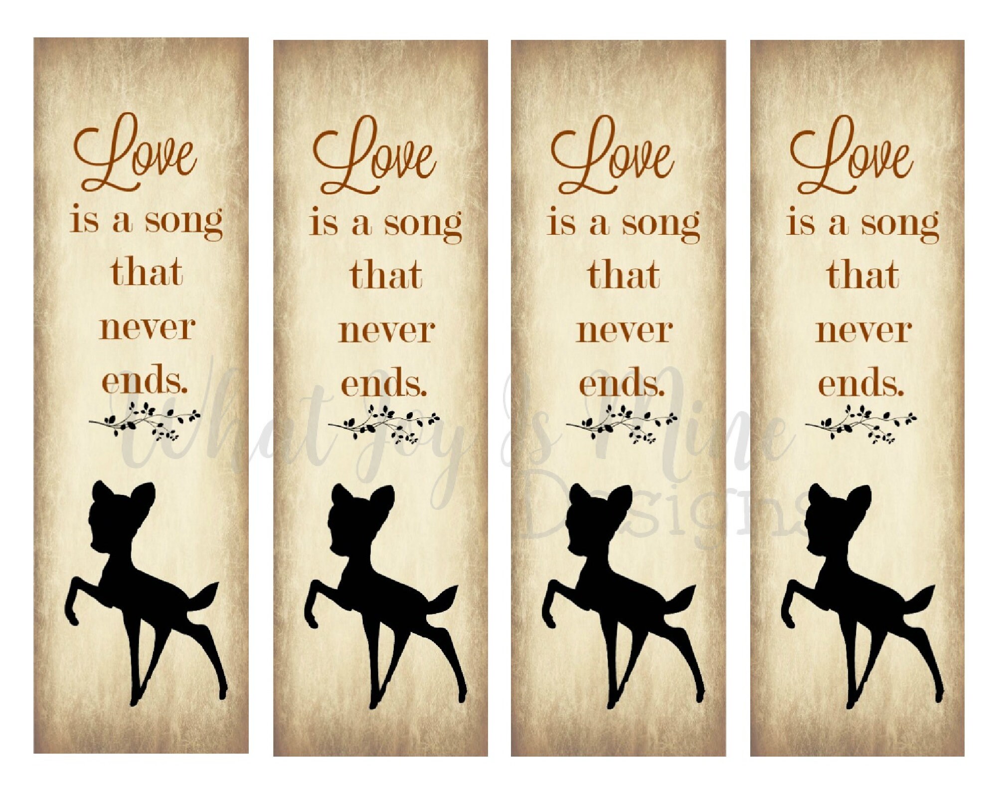 bambi bookmarks set of 8 avid reader disney fan party etsy canada