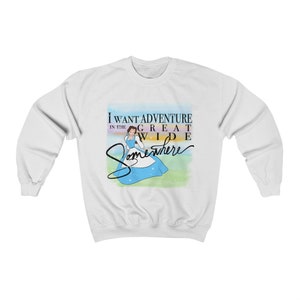 BELLE &quot;I want adventure in the great wide somewhere&quot; Beauty & The Beast | Unisex Sweatshirt | Disney Princess, Classics, Disney Movies