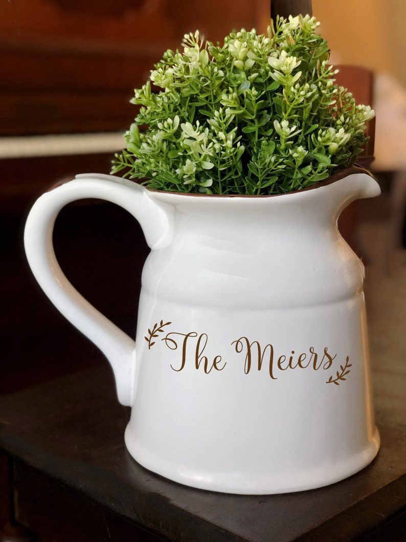 Custom utensil crock milk jug pitcher vase 90 oz vase utensil Etsy