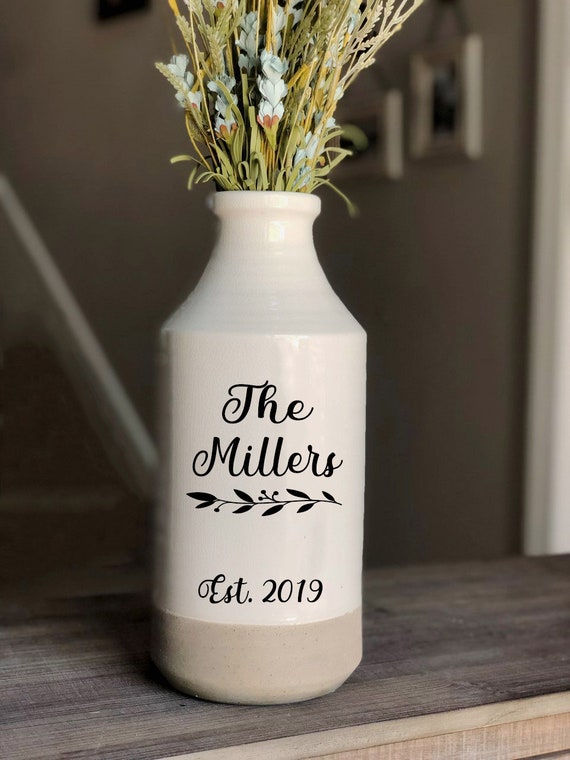 Personalized Milk Can Wedding Gift Housewarming Gift Modern Farmhouse Decor Living Room Decor Wedding Decoration Rustic Home decor