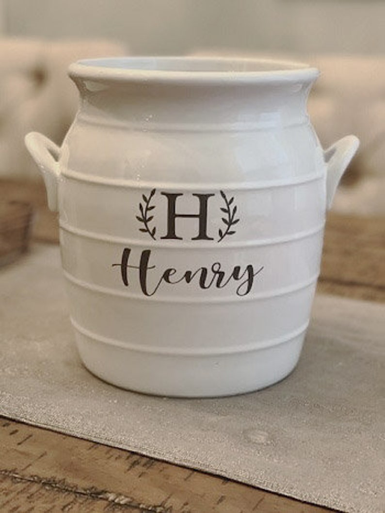Personalized EXTRA LARGE Ceramic Utensil Holder With Handles Etsy