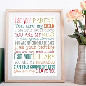 I Am Your PARENT You Are My CHILD Print - Etsy