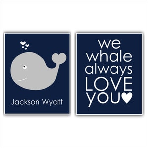 We Whale Always Love You Nautical Whale Personalized Print Set Etsy We Whale Always Love You Nautical Whale Personalized Print Set Etsy