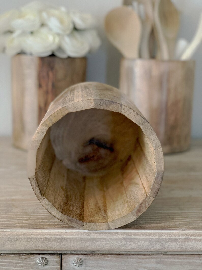 Personalized Medium WOODEN Utensil Holder Custom Utensil Etsy