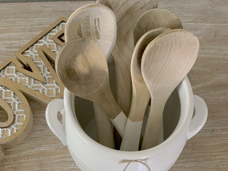 Personalized EXTRA LARGE Ceramic Utensil Holder With Handles Etsy