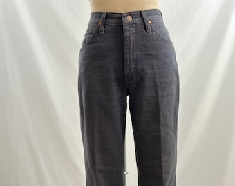 Vintage 80s Gris Wrangler Vaqueros de Mezclilla de Talle Alto High Rise Denim 27 Cintura