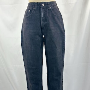 Vintage jaren 90 Z. Cavaricci zwarte hoge taille jeans gemaakt in de VS taps toelopende pijpen denim jaren 80 jaren 90 minimalistische mom jeans 26 taille