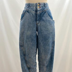 Jeans affusolati a vita alta vintage anni '80, jeans mom in denim