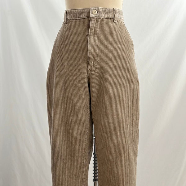 Vintage 90s Club Room Beige Corduroy Pants High Rise Pants High Waisted Trousers 32 Waist