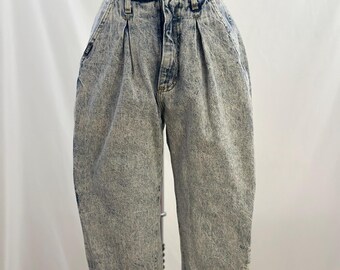Vintage 80s Acid Washed CHIC Mom Jeans High Waisted Denim Trousers 25 Waist  - Etsy