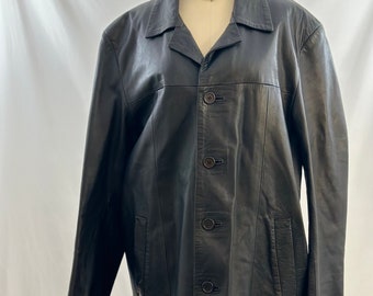 Yohji Yamamoto black asymmetric jacket with double folded
