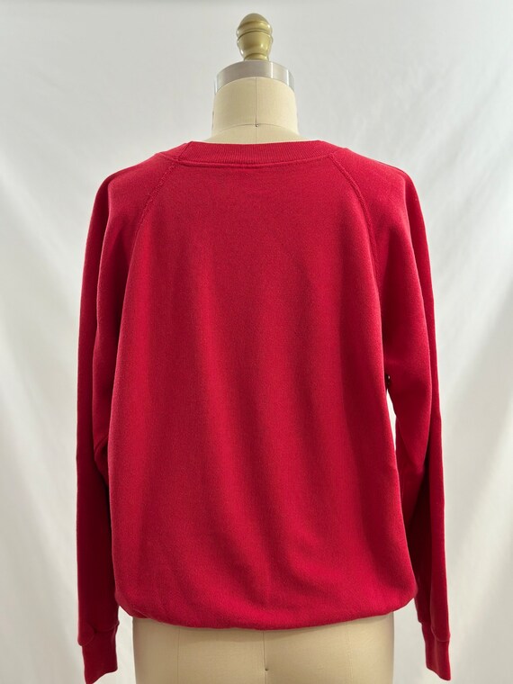 Vintage 90s Hanes Fifty Fifty Red Blank Sweatshir… - image 4