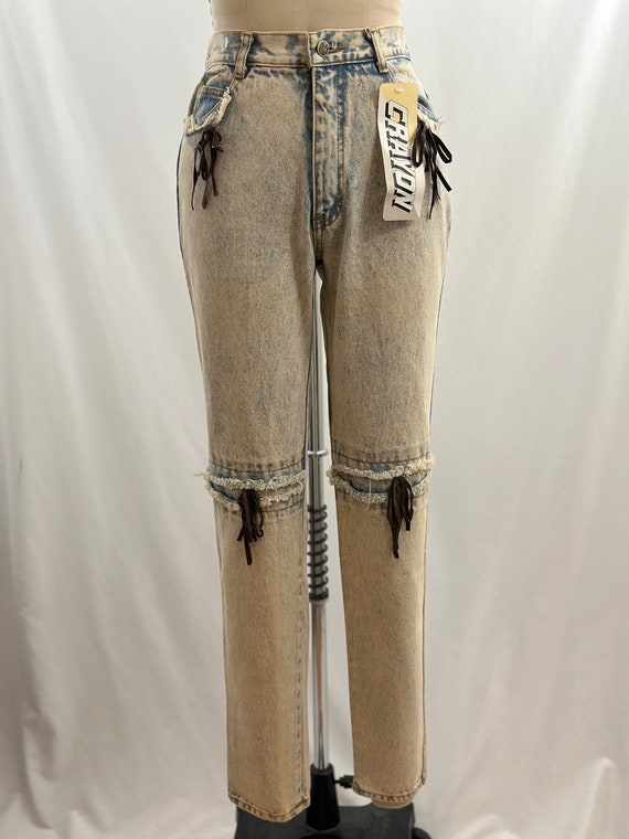 Vintage 80s Deadstock Crayon Jeans High Waisted L… - image 2