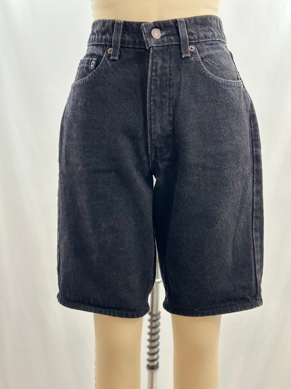 Vintage 90s Levi’s 554 Black High Rise Jean Shorts