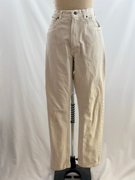 Vintage 80s White Distressed High Waisted GAP Jean