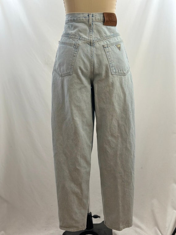 Vintage 90s Guess High Waisted Light Wash Jeans M… - image 4