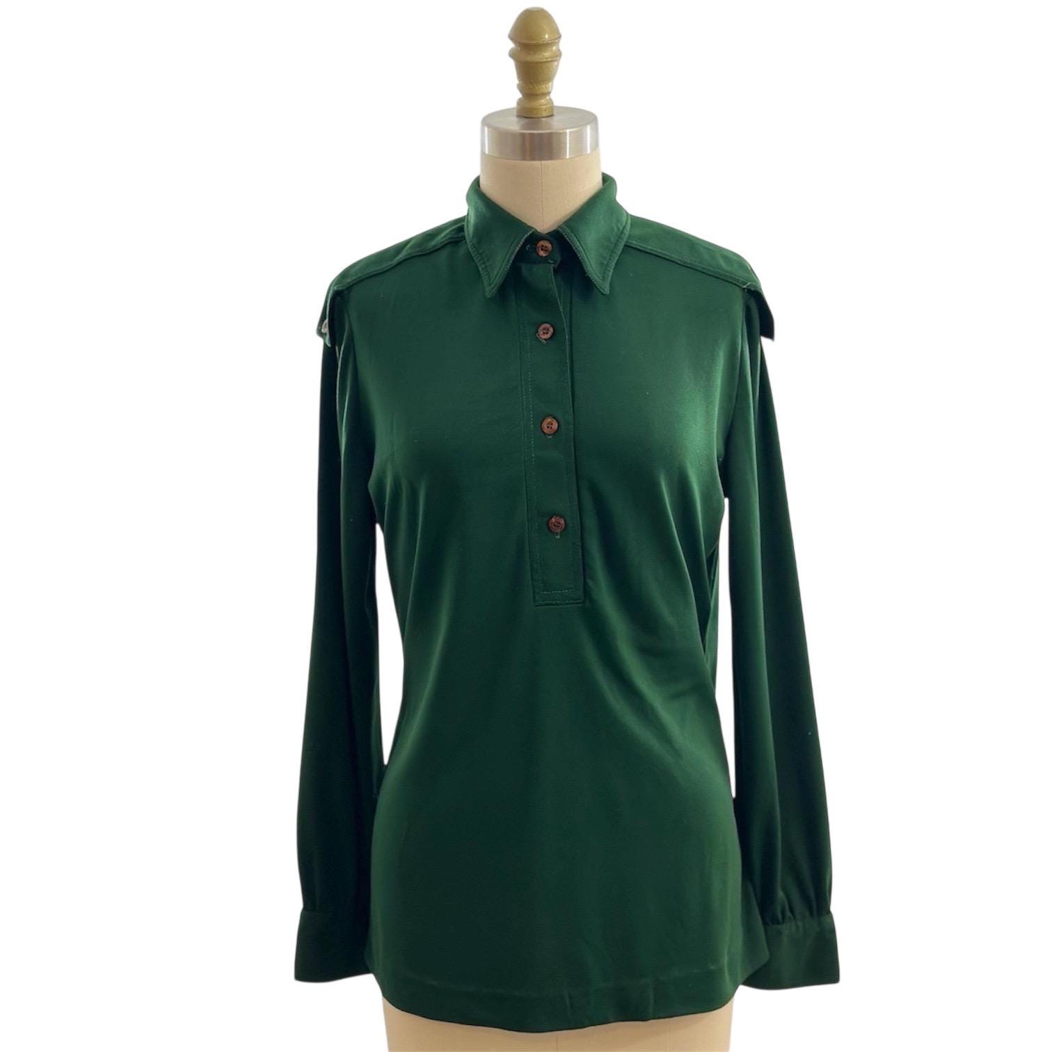 Emerald Green Blouse - Etsy