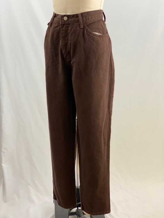 Vintage 80s Brown High Waisted Jeans High Waisted… - image 3