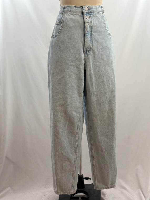 Vintage 90s Guess High Waisted Light Wash Jeans M… - image 2