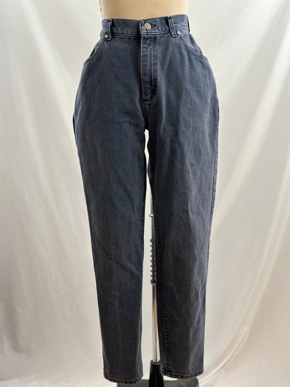 Vintage 80s Lee Riveted Gray High Waisted  Jeans M