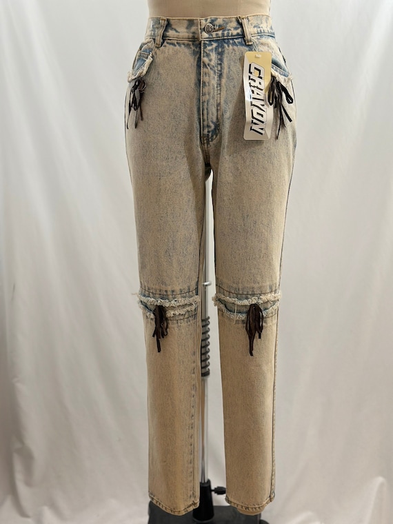 Vintage 80s Deadstock Crayon Jeans High Waisted L… - image 1