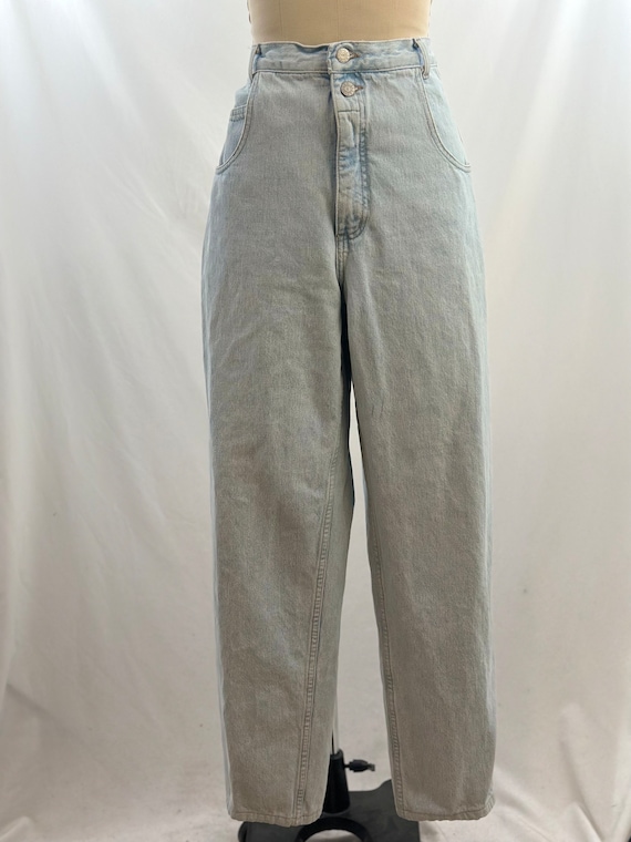 Vintage 90s Guess High Waisted Light Wash Jeans M… - image 1