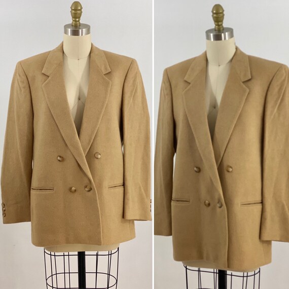 Vintage 80s Camel Hair Blazer 80s Blazer Oversized