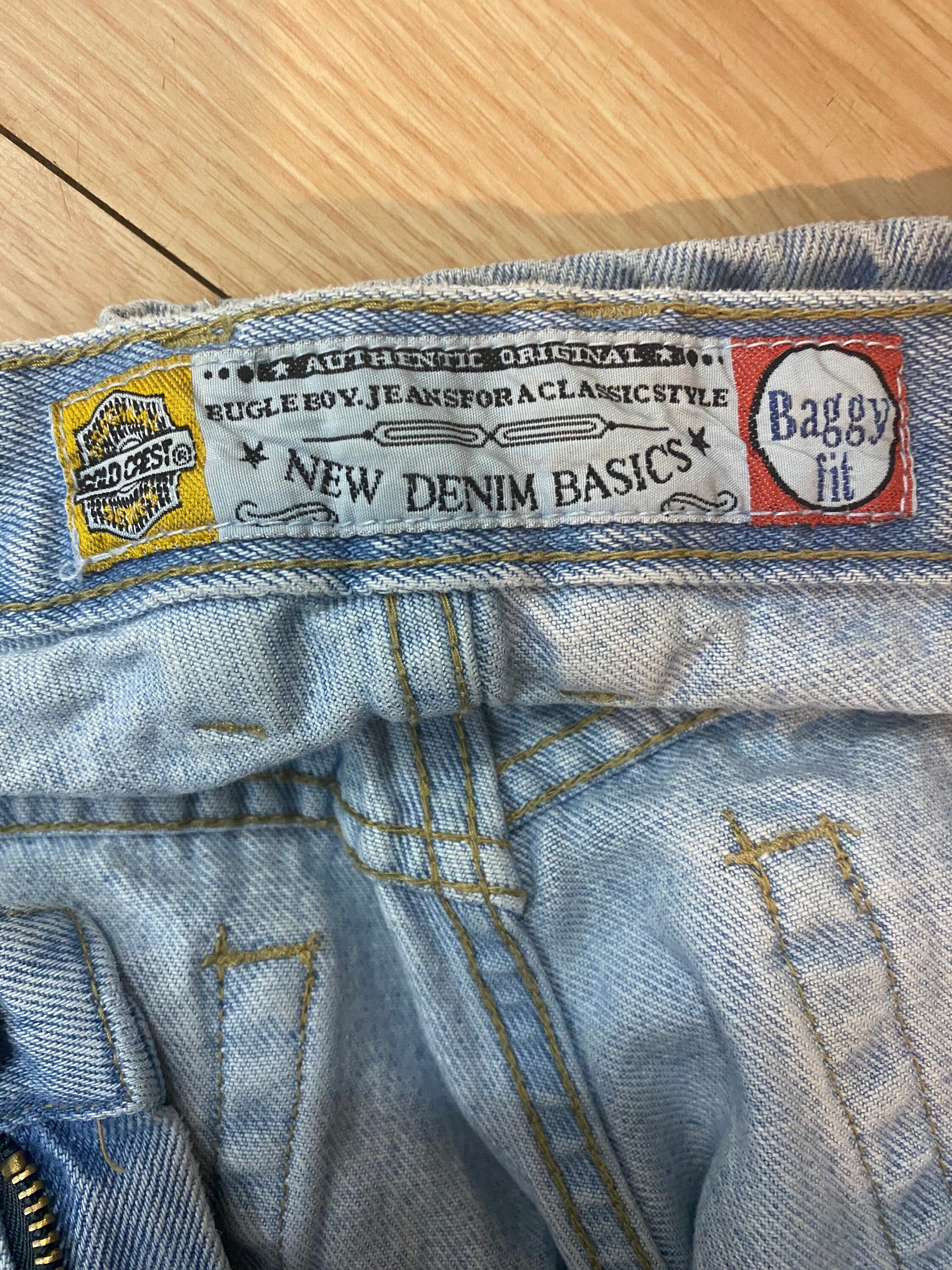 Vintage 90s Bugle Boy Jeans Gold Crest Baggy Fit Boyfriend Etsy