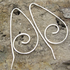 Spiral Pull Through Earrings Handmade with Sterling Silver Wire
