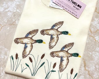 Mallard Tee, mallard hunting, duck kids, applique mallard