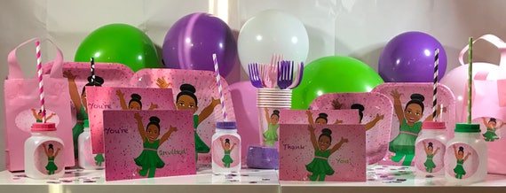 African American Girls Birthday Birthday Party Supplies Etsy