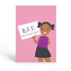 Afroamerikanische Kinder Freundschaft Briefpapier Set, afroamerikanische Kinder Briefpapier, Freundschaftskarten, soziales Lernen