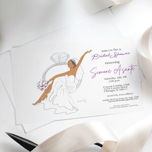 African American Bridal Shower Invitation | African American Bridal Brunch & Luncheon| African American Bridal Tea | African American Bride