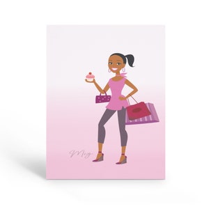 Een beetje sassy... Maar oh zo Classy-Friendship Personal Stationery Greeting Card Set Afro-Amerikaans, , bureau kunst, verjaardag, vriendschap
