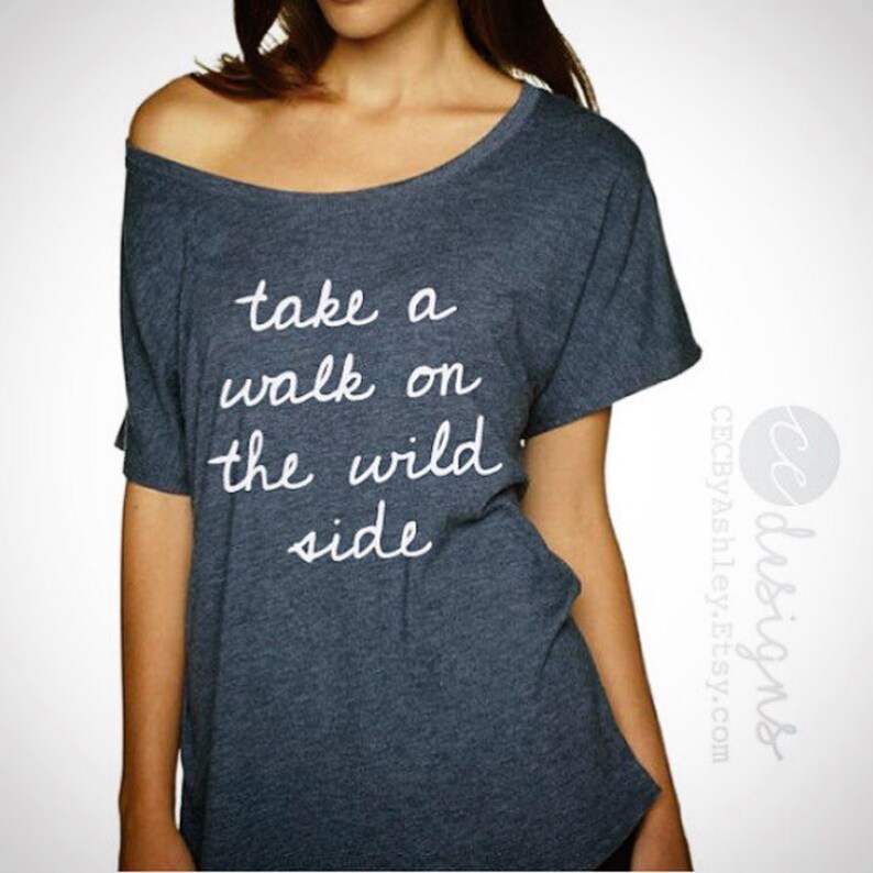 Slouchy shirt off the shoulder topwild quote shirts tumblr Etsy