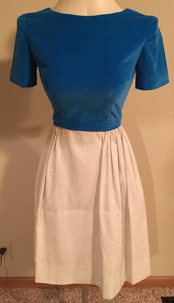 Vintage 1960s Era Velveteen & Lame' Dress - Size X