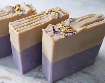 Lavender Oatmeal - Cold Process Artisan Soap - with Lavender and Mango Butter