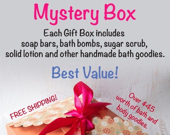 Limited Edition Mystery Gift Box - Filled with handmade bath goodies - FREE SHIPPING