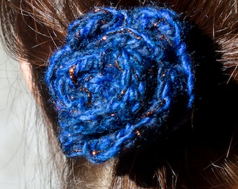 Rose Brooches and Hair Bands Crocheted