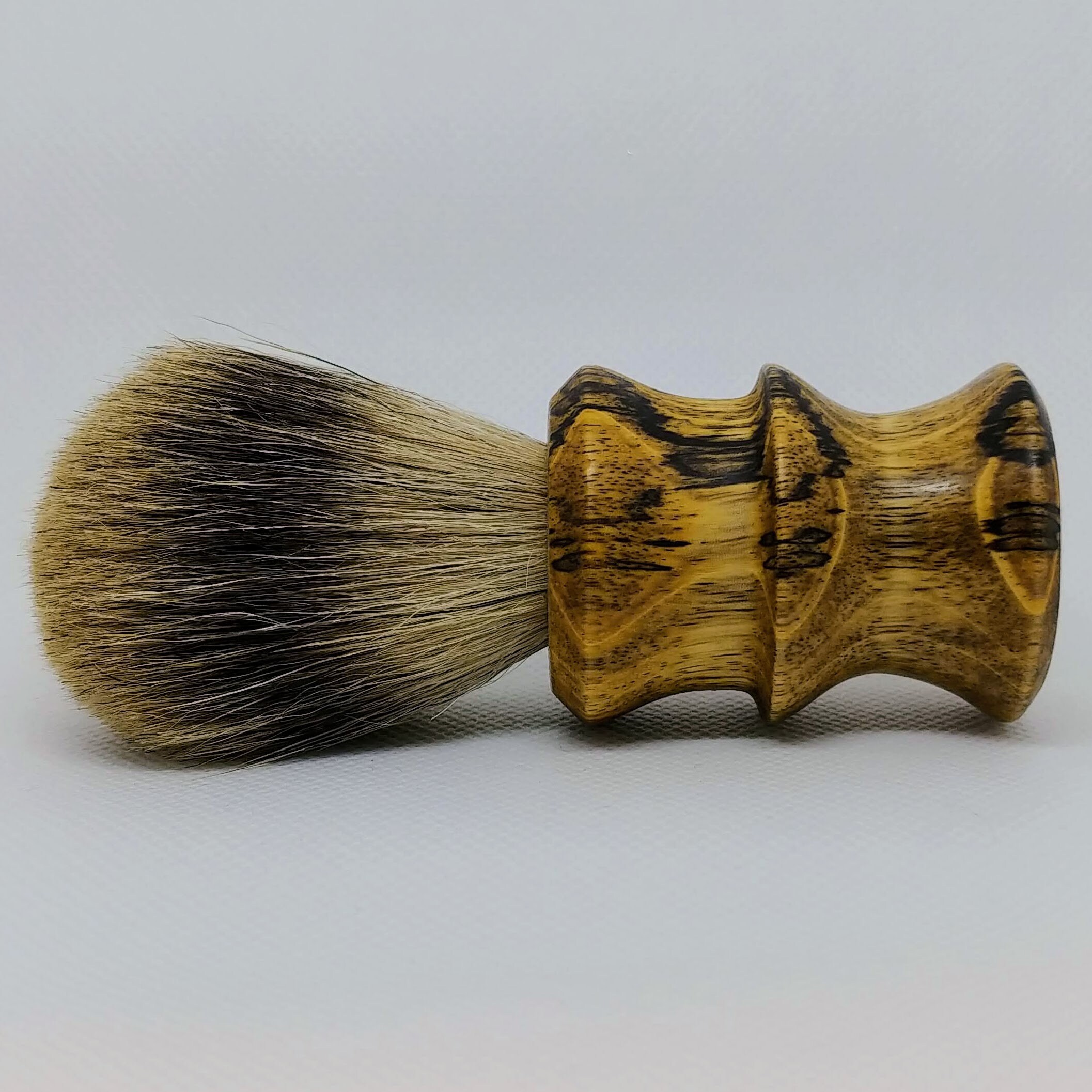 Badger Shaving Brush HandTurned Spalted Tamarind