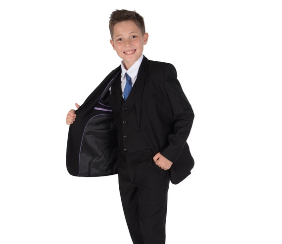 Black Boy's Formal Wear Suits /notch Lapel Baby Kids Formal Suit Wedding  Party Children Tuxedos Jacket+pants+bow Tie+vest) - Suits & Blazers -  AliExpress