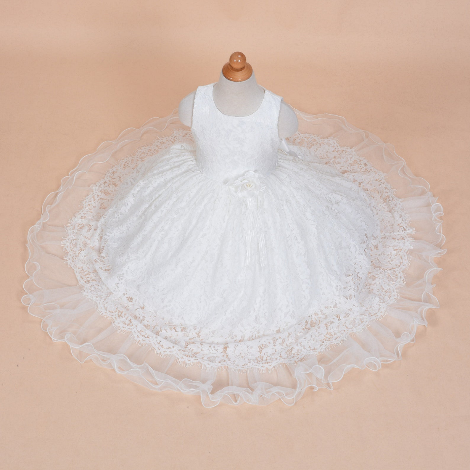 Ivory Lace Bridesmaid Flower Girl Dress 2 3 4 5 6 7 8 9 Years Etsy UK