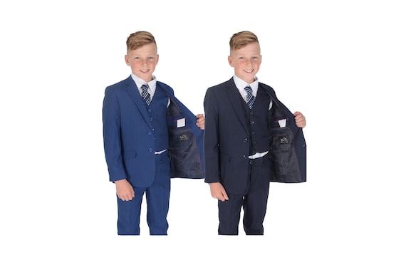Prom Page Boy Christening Formal Flower Wedding Tuxedo White Floral 3 Piece Set