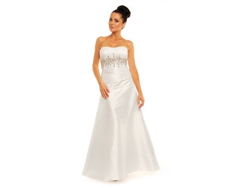 Wedding Evening Prom Dress In White Ivory