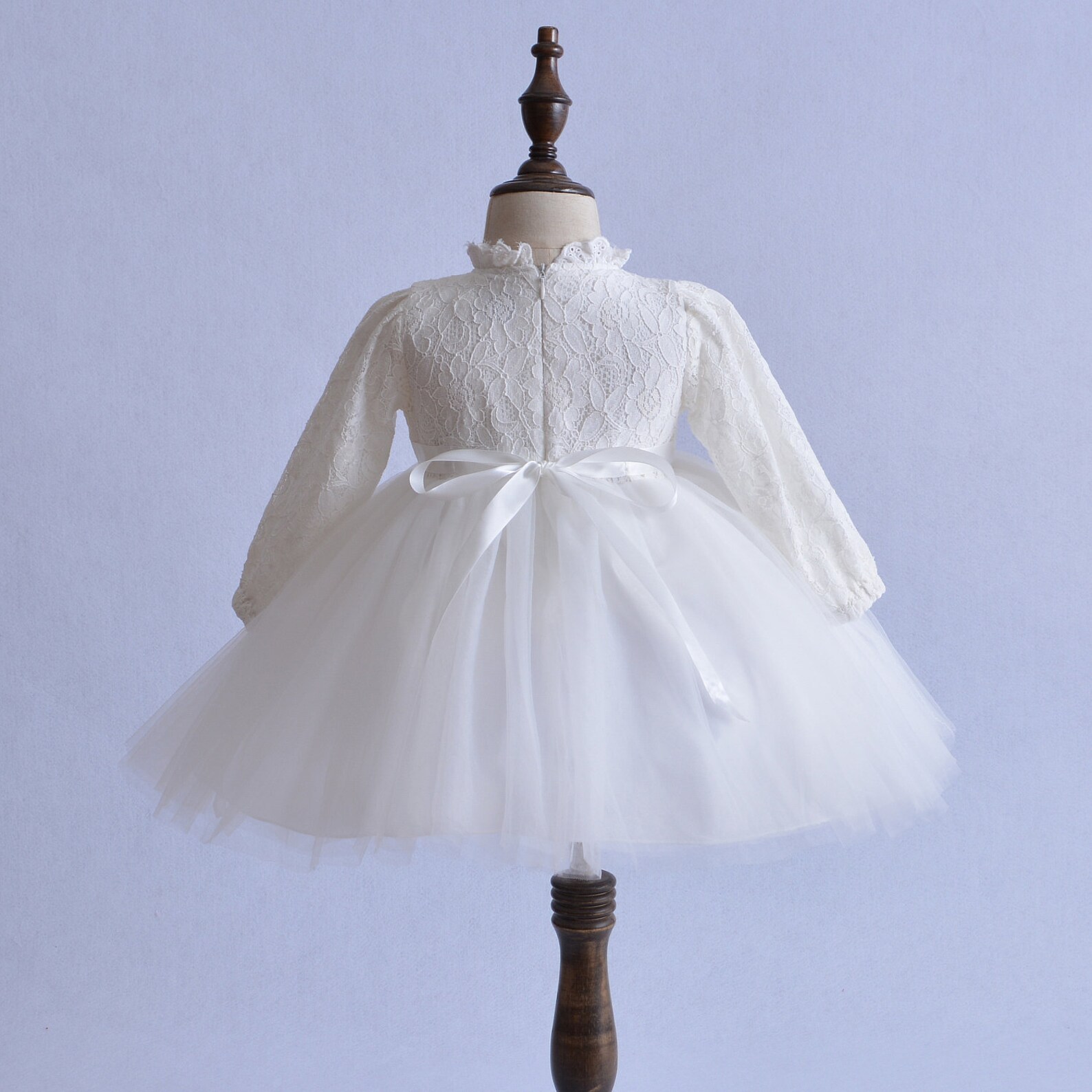 Long Sleeve Lace Christening Party Dress and Etsy